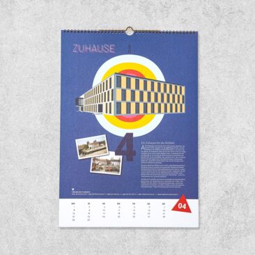 WOBAK 100 Jahre Wandkalender - Kalenderblatt April mit dem Thema "Neues Zuhause" im Jahr 2004